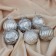 Set of balls plastic D-6 cm, 6 pcs "Prism" silver