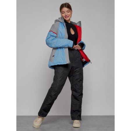 Ski jacket female winter, size 48, blue color-9