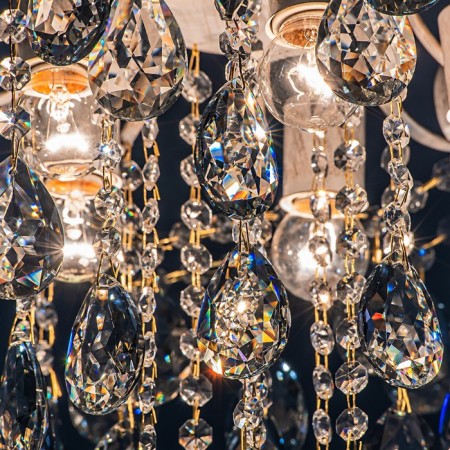 Ceiling lamp 5x60W E27, size 48x48x48.5 cm-5