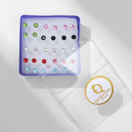 Pusets in a box of 15 pairs "Strazinka" on a plastic leg, color mix, d = 0.4 cm-2