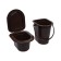 Bucket-loop, h = 40 cm, 17 l, with a removable pot, brown