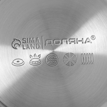 A set of stainless steel pots “Grette”, 3 subjects: 2.3 l, 3.2 l, 4.2 l, covers-14