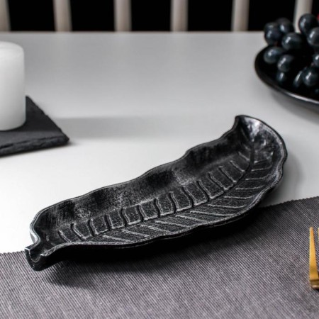 Dilan's fruit "Vintage leaf", 28 × 10 cm, silver color-1