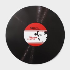 Serving napkin on the table “Vinyl plate”, d = 38 cm, black color