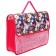 A4, 330 x 240 x 90 mm folder, plastic, on Velcro, PM-A4-23 "Flower web", pink