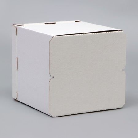 Box for a cake, without a window, white, 26 x 26 x 30 cm-3