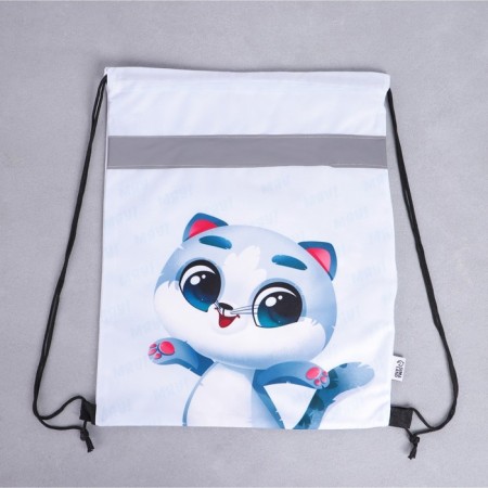 A bag for shoes with a reflective element "cat" size 30 x 40 cm-5