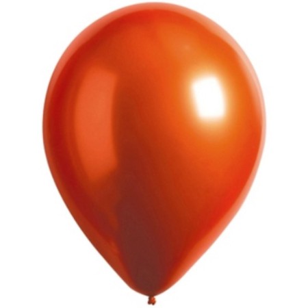 Latex ball 12 "Chrome satin, amber, set of 5 pcs.