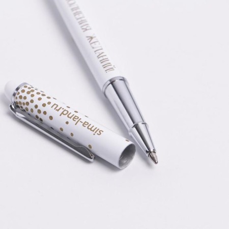 Metal handle with a cap of the "Fairytale year", metal, blue paste, 0.8 mm-3