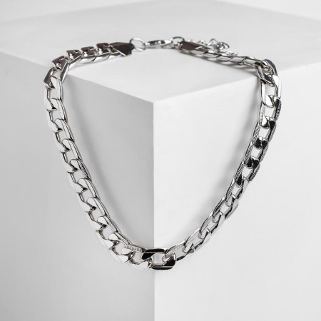 Necklace "Golden chain" drawing, silver color, 45 cm
