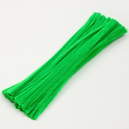 Wire with pile for crafts and decoration, set of 50 pcs., The color is light green-2