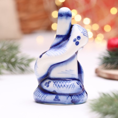 Souvenir "Snake with a bottle", Gzhel-2