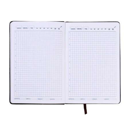 The diary is low, the PVC cover, A5, 140 sheets in the cage, with a rally, with a calculator, mix-5