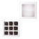 Box for 9 sweets with a window 13.8x13.8x3.8 set 10pcs.