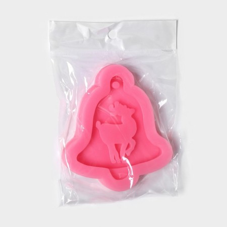 Mold "Bell of Deer", silicone, 10 × 9 × 1.5 cm, color mix-3