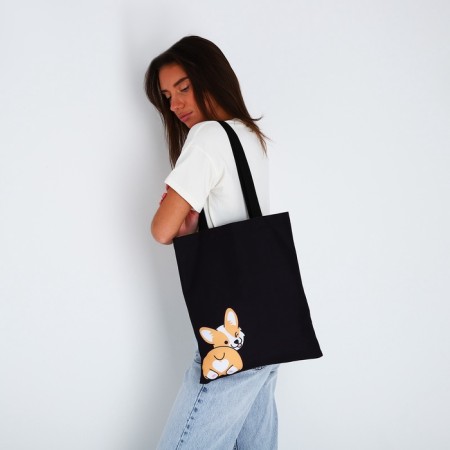 Corgi-shop bag, without lightning, without lining, black color-9