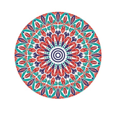 Pareo and beach rug "Ornament with circles", d = 150 cm-1