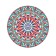 Pareo and beach rug "Ornament with circles", d = 150 cm