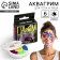 Makeup for the face and body, glows from ultraviolet radiation, 6 colors