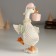 Souvenir Polystone "Goose in a scarf and hat with a gift" 10x9.5x16 cm