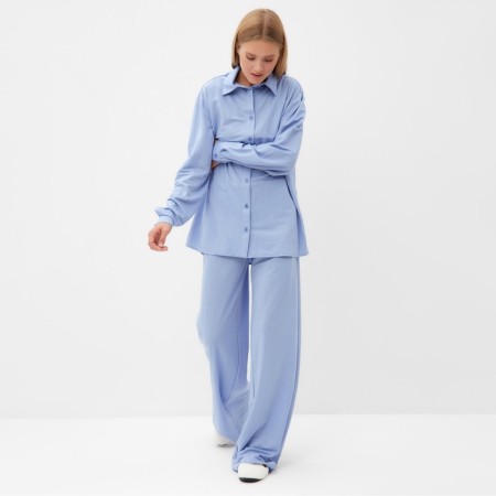 Female set (shirt, trousers) minku: Home Collection Blue Color, Rr. 54-3