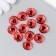 Decor (cabochon) for creativity Glass "Red Eye" d = 1.2 cm