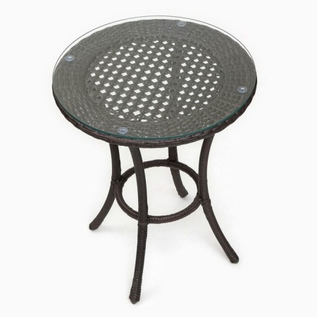 Sadovy table of artificial rattan 60x75cm wenge-1
