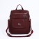Women's backpack made of artificial leather with lightning, 2 pockets, burgundy color