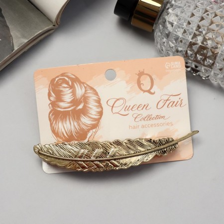 Liberty-automatic hairpin "Liberty" feather, 11 cm, gold-2