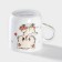 Ceramic share mug "Kitten on the skate", 230 ml, white color