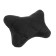 Car bone pillow, on the headrest, 28 × 18 cm, velor, black