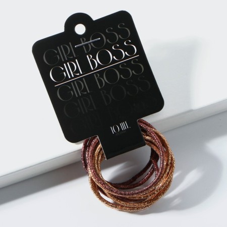 Hair gum "Girl Boss" 10 pcs., Diam. 3.5 cm