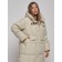 Coat insulated winter female, size 42, light-beige color