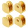P1110GP commander, 22x23x20 mm, 4 pcs in a set, color gold
