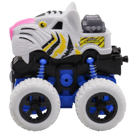 Friction Funky Toys "Tiger", 4x4, springs, white color-3