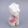 Figure candle on concrete "Women's silhouette", 15x7 cm, pink