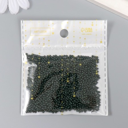 Glass bead 12/0 "Anthracite" 15 grams-2