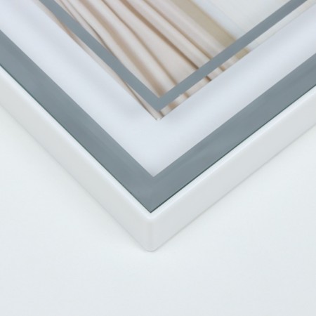 Photo frame plastic in 1 photo13x18 cm "Laconic style" silver paper embossing 18x2x23 cm-3