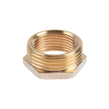 Futorka Otmo, 1 "x 3/4", outer/internal carving, nickelly brass-1