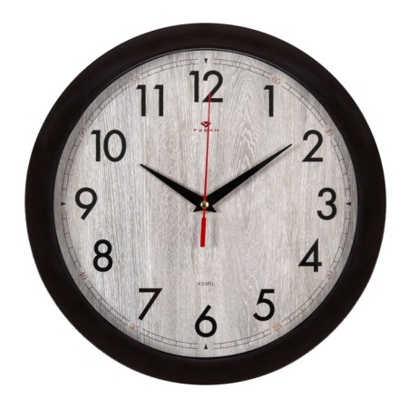 Watch wall, interior "wood structure", d-29 cm, brown body-1