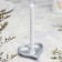 Gypsum Climber "heart", 14x2.5cm, silver