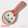 Glass stand under a spoon of a shade "Bunny and carrots", Orange color