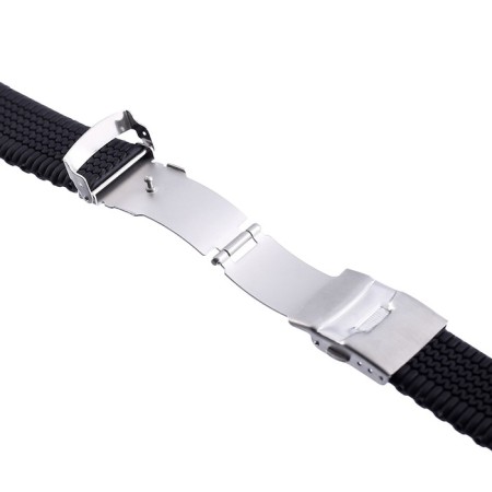 Solomon watch strap 24 mm, silicone, L-20 cm, black,-2