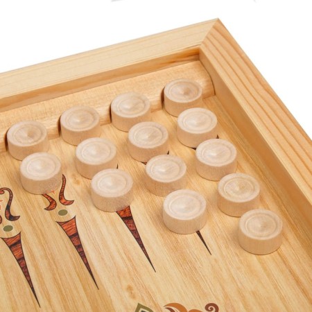 Wooden backgammon with checkers "Persian", board game, 40 x 40 cm-3