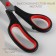 Scissors are universal, mowed blade, 9.5 ", 23.5 cm, black/red color