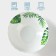 The plate deep shade "Fern sheet", 600 ml, d = 17.5 cm, glass ceramic, white color