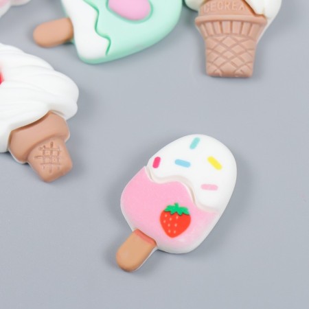 Decor for creativity plastic "Ice cream" set 6 pcs 3x2 cm-1
