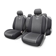 AutoProfi Carbon Plus CRB-902P BK/Gy, closed seat, polyester for carbon, 9 objects, black/gray color.