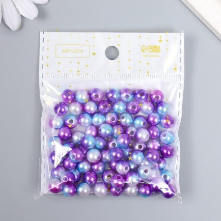 Beads for creativity Plastic "Purple purple" set 20 g, d = 0.8 cm, mix-5