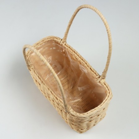 Wicker basket, 24.5 x 11.5 x 12.5/27.5 cm, rattan-2